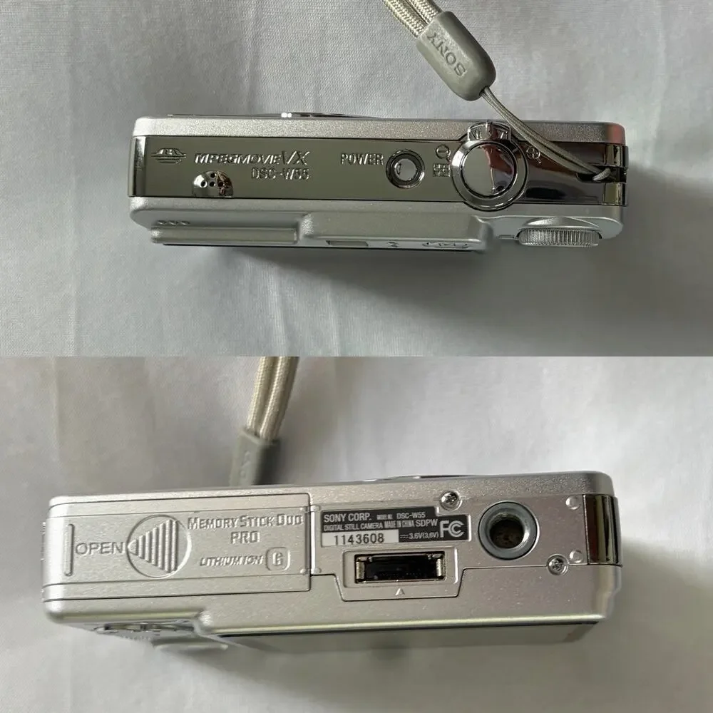 Sony Cyber-shot DSC-W55 7.2MP Digital Camera Silver, MpegmoveVX, 3X optical zoom